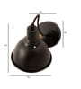 Astama Adjustable Black Matt Metal Wall Light