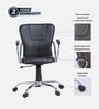 Astar Leatherette Low Back Office Chair in Black Colour