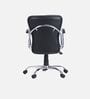 Astar Leatherette Low Back Office Chair in Black Colour