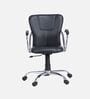 Astar Leatherette Low Back Office Chair in Black Colour