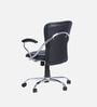Astar Leatherette Low Back Office Chair in Black Colour