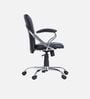 Astar Leatherette Low Back Office Chair in Black Colour