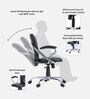 Astar Leatherette Low Back Office Chair in Black Colour