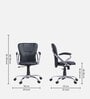 Astar Leatherette Low Back Office Chair in Black Colour