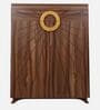 Aster 16- Pairs 2 Door Shoe Cabinet Walnut Finish With Drawer