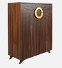 Aster 16- Pairs 2 Door Shoe Cabinet Walnut Finish With Drawer