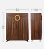 Aster 16- Pairs 2 Door Shoe Cabinet Walnut Finish With Drawer