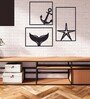 Aster Metal Wall Art in Black Colour