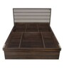 Aster King Size Bed with Storage in Brown Finish