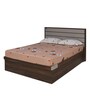 Aster King Size Bed with Storage in Brown Finish