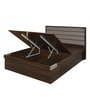 Aster Queen Size Bed with Storage in Brown Colour
