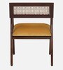 Aster Solid Wood Arm Chair in Yellow Colour