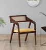 Aster Solid Wood Arm Chair in Yellow Colour