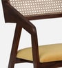 Aster Solid Wood Arm Chair in Yellow Colour