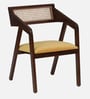 Aster Solid Wood Arm Chair in Yellow Colour
