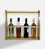 Aster Table Top Wine Rack Rack with Handle in Natural Finish