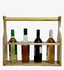 Aster Table Top Wine Rack Rack with Handle in Natural Finish