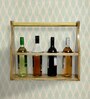 Aster Table Top Wine Rack Rack with Handle in Natural Finish
