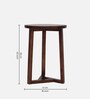 Astera Solid Wood End Table in Walnut Finish