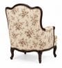 Astera Teak Wood Arm Chair With Suede Fabric In Multicolor