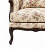 Astera Teak Wood Arm Chair With Suede Fabric In Multicolor