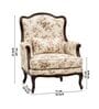 Astera Teak Wood Arm Chair With Suede Fabric In Multicolor