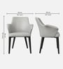 Asteria Modern Leatherette Dining Chairs (Set of 2) In Grey Colour