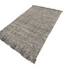 Soft Abstract Braided Rug 5X7'6 ft| Deep Navy & Tan Carpet Dhurrie