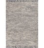 Soft Abstract Braided Rug 5X7'6 ft| Deep Navy & White Carpet Dhurrie