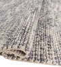 Soft Abstract Braided Rug 5X7'6 ft| Deep Navy & White Carpet Dhurrie