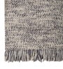 Soft Abstract Braided Rug 5X7'6 ft| Deep Navy & White Carpet Dhurrie
