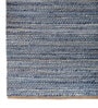 Soft Abstract Braided Rug 5X8 ft| Deep Navy & White Carpet Dhurrie