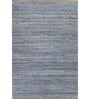 Soft Abstract Braided Rug 5X8 ft| Deep Navy & White Carpet Dhurrie