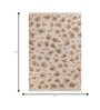 Soft Animal Print Rug 5X8 ft| Tan & White Carpet Dhurrie