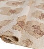Soft Animal Print Rug 5X8 ft| Tan & White Carpet Dhurrie