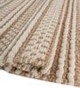 Soft Aztec Rug 3X5'6 ft| Tan & White Carpet Dhurrie