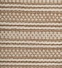 Soft Aztec Rug 3X5'6 ft| Tan & White Carpet Dhurrie