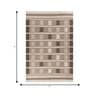 Soft Aztec Rug 6X9 ft| Beige & Leather Brown Carpet Dhurrie