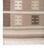 Soft Aztec Rug 6X9 ft| Beige & Leather Brown Carpet Dhurrie