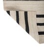Soft Balance Striped Rug 5X8 ft| White & Ebony Carpet Dhurrie