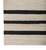 Soft Balance Striped Rug 5X8 ft| White & Ebony Carpet Dhurrie