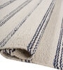 Soft Balance Striped Rug 8X10 ft| White & Deep Navy Carpet Dhurrie