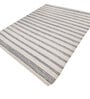 Soft Balance Striped Rug 8X10 ft| White & Deep Navy Carpet Dhurrie