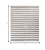 Soft Balance Striped Rug 8X10 ft| White & Deep Navy Carpet Dhurrie