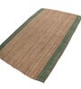 Soft Border Braided Rug 5X8 ft| Natural & Treetop Carpet Dhurrie