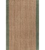 Soft Border Braided Rug 5X8 ft| Natural & Treetop Carpet Dhurrie