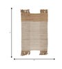 Soft Braided Rug 3X5 ft| Tan & White Carpet Dhurrie