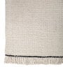 Soft Braided Rug 4'6X6'6 ft| White & Ebony Carpet Dhurrie