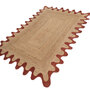 Soft Braided Rug 5X8 ft| Natural & Ribbon Red Carpet Dhurrie
