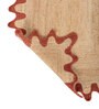 Soft Braided Rug 5X8 ft| Natural & Ribbon Red Carpet Dhurrie